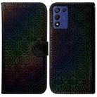 For Realme Q3S / Q3T / 9 SE / 9 5G Speed Colorful Magnetic Buckle Leather Phone Case(Black) - 1