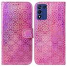 For Realme Q3S / Q3T / 9 SE / 9 5G Speed Colorful Magnetic Buckle Leather Phone Case(Pink) - 1