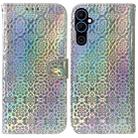 For Tecno Pova Neo 2 Colorful Magnetic Buckle Leather Phone Case(Silver) - 1