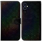 For Tecno Pova Neo 2 Colorful Magnetic Buckle Leather Phone Case(Black) - 1