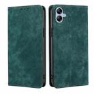 For Samsung Galaxy A04E RFID Anti-theft Brush Magnetic Leather Phone Case(Green) - 1