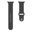 Carbon Fiber Silicone Strap For Apple Watch Ultra 49mm / Series 8&7 45mm / SE 2&6&SE&5&4 44mm / 3&2&1 42mm - 2