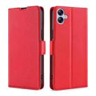 For Samsung Galaxy A04E Ultra-thin Voltage Side Buckle Horizontal Flip Leather Phone Case(Red) - 1