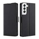 For Samsung Galaxy S23 5G Ultra-thin Voltage Side Buckle Horizontal Flip Leather Phone Case(Black) - 1