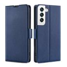 For Samsung Galaxy S23+ 5G Ultra-thin Voltage Side Buckle Horizontal Flip Leather Phone Case(Blue) - 1