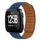 For Fitbit Versa 4 / 3 / Sense 2 20mm Silicone Magnetic Watch Band(Dark Blue) - 1