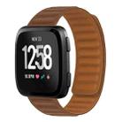 For Fitbit Versa 4 / 3 / Sense 2 20mm Silicone Magnetic Watch Band(Brown) - 1