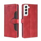 For Samsung Galaxy S23 5G Skin Feel Magnetic Buckle Leather Phone Case(Red) - 1
