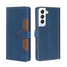 For Samsung Galaxy S23 5G Skin Feel Magnetic Buckle Leather Phone Case(Blue) - 1