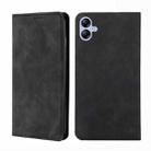 For Samsung Galaxy A04E Skin Feel Magnetic Horizontal Flip Leather Phone Case(Black) - 1