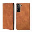 For Samsung Galaxy S23+ 5G Skin Feel Magnetic Horizontal Flip Leather Phone Case(Light Brown) - 1