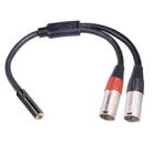 TC227YXK402-03 3.5mm Female to Dual XLR 3pin Male Audio Cable, Length: 30cm(Red Black) - 1