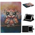 For 7 inch  Tablet PC Universal Coloured Drawing Pattern Horizontal Flip Leather Case with Holder & Card Slot(Owl) - 1