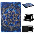 For 8 inch Tablet PC Universal Coloured Drawing Pattern Horizontal Flip Leather Case with Holder & Card Slot(Blue Mandala) - 1