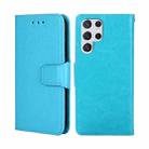 For Samsung Galaxy S23 Ultra 5G Crystal Texture Leather Phone Case(Sky Blue) - 1