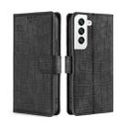 For Samsung Galaxy S23 5G Skin Feel Crocodile Magnetic Clasp Leather Phone Case(Black) - 1