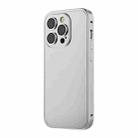 For iPhone 14 Pro Max Spring Buckle Metal Solid Color Phone Case(Silver) - 1