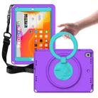For iPad 5 / 7 / 6 / 8 / 9 EVA + PC Shockproof Tablet Case with Waterproof Frame(Purple) - 1