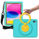 For iPad 10th Gen 10.9 2022 EVA + PC Shockproof Tablet Case with Waterproof Frame(Glacier Green) - 1