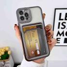 For iPhone 14 Pro Electroplating Frame Card Slot Phone Case(Black) - 1