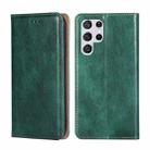 For Samsung Galaxy S23 Ultra 5G Gloss Oil Solid Color Magnetic Leather Phone Case(Green) - 1