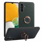 For Samsung Galaxy A14 5G Litchi Texture Magnetic Phone Case with Ring Holder(Green) - 1