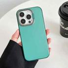 For iPhone 11 Pro Max Invisible Holder Ultra-thin PC Phone Case(Transparent Green) - 1