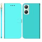 For Infinix Hot 20 Imitated Mirror Surface Leather Phone Case(Mint Green) - 1