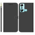 For Infinix Hot 20i Imitated Mirror Surface Leather Phone Case(Black) - 1