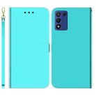For Realme Q3S / Q3T / 9 SE / 9 5G Speed Imitated Mirror Surface Leather Phone Case(Mint Green) - 1