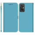 For Xiaomi Redmi 11 Prime 4G Imitated Mirror Surface Leather Phone Case(Blue) - 1