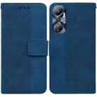 For Infinix Hot 20 Geometric Embossed Leather Phone Case(Blue) - 1