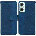 For Infinix Hot 20 5G Geometric Embossed Leather Phone Case(Blue) - 1