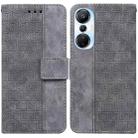 For Infinix Hot 20s Geometric Embossed Leather Phone Case(Grey) - 1