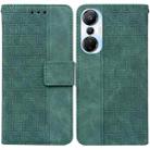 For Infinix Hot 20s Geometric Embossed Leather Phone Case(Green) - 1