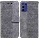 For Realme Q3S / Q3T / 9 SE / 9 5G Speed Geometric Embossed Leather Phone Case(Grey) - 1