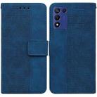 For Realme Q3S / Q3T / 9 SE / 9 5G Speed Geometric Embossed Leather Phone Case(Blue) - 1