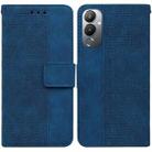 For Tecno Pova 4 Geometric Embossed Leather Phone Case(Blue) - 1