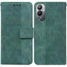 For Tecno Pova 4 Geometric Embossed Leather Phone Case(Green) - 1