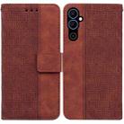For Tecno Pova Neo 2 Geometric Embossed Leather Phone Case(Brown) - 1