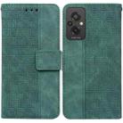 For Xiaomi Redmi 11 Prime 4G Geometric Embossed Leather Phone Case(Green) - 1