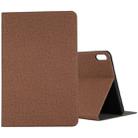 For Huawei Matepad 10.4 Cloth TPU Protective Case with Holder(Brown) - 1