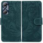 For Infinix Hot 20 Tiger Embossing Pattern Leather Phone Case(Green) - 1