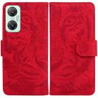 For Infinix Hot 20 5G Tiger Embossing Pattern Leather Phone Case(Red) - 1