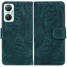 For Infinix Hot 20 5G Tiger Embossing Pattern Leather Phone Case(Green) - 1