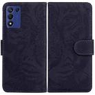 For Realme Q3S / Q3T / 9 SE / 9 5G Speed Tiger Embossing Pattern Leather Phone Case(Black) - 1