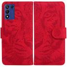 For Realme Q3S / Q3T / 9 SE / 9 5G Speed Tiger Embossing Pattern Leather Phone Case(Red) - 1