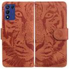 For Realme Q3S / Q3T / 9 SE / 9 5G Speed Tiger Embossing Pattern Leather Phone Case(Brown) - 1