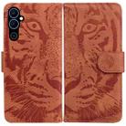 For Tecno Pova Neo 2 Tiger Embossing Pattern Leather Phone Case(Brown) - 1