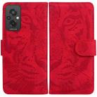 For Xiaomi Redmi 11 Prime 4G Tiger Embossing Pattern Leather Phone Case(Red) - 1
